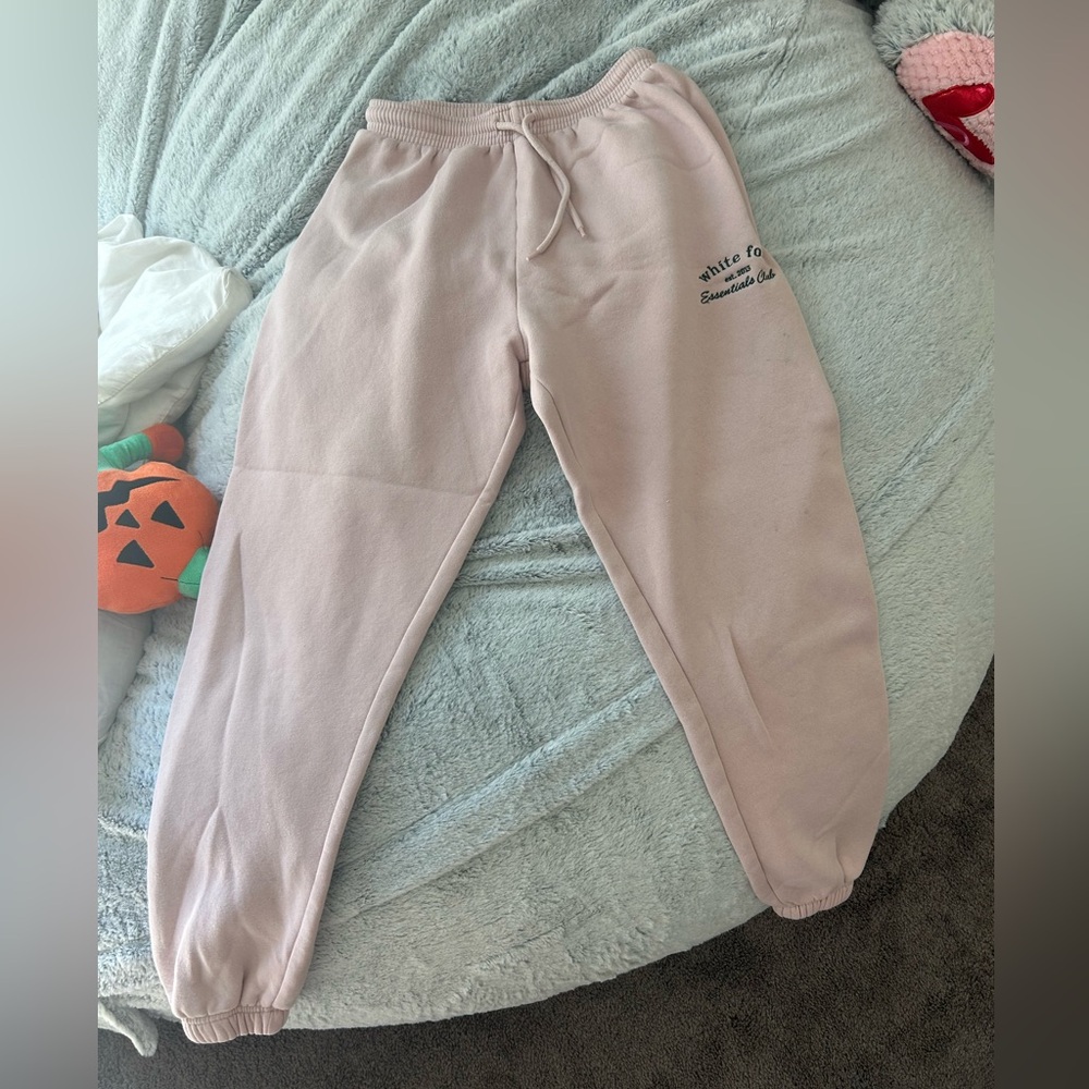 Pink White Fox Sweatpants